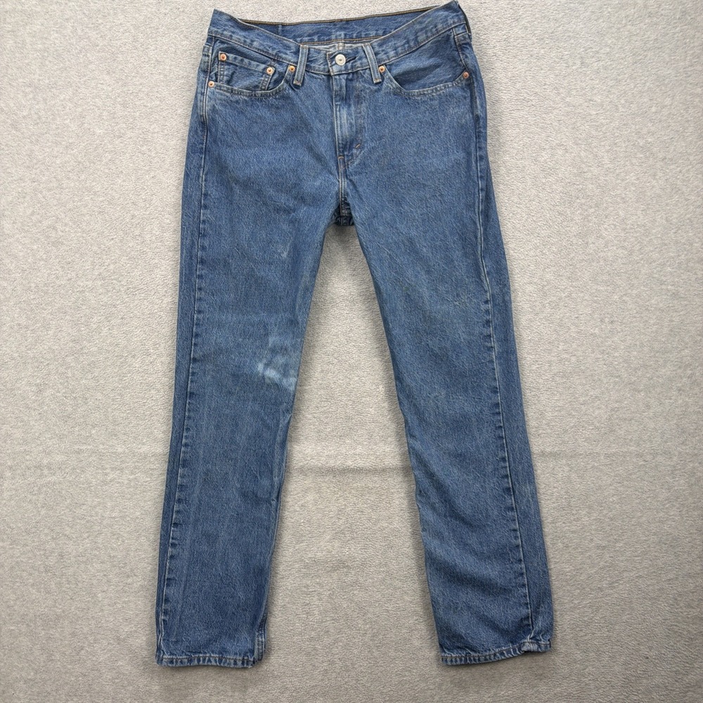 Levis 514 Jeans Men‎ 32x32 Blue Denim Pants Straight American Distressed Grunge